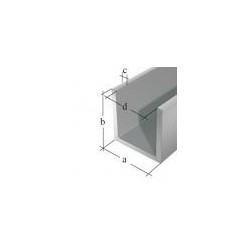 Profil u aluminiowy anodowy 1000x20x20x1,5x17,0