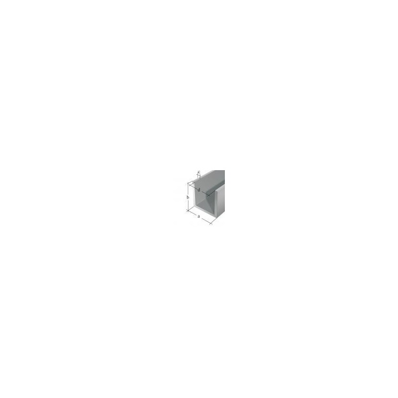 Profil u aluminiowy anodowy 2000x12x10x1,5x9,0