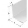 Profil kątowy pvc biały 1000x40x10x2,0