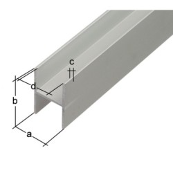 Profil h zaciskowy 2000x10,9x20,0x1,5
