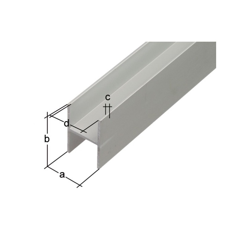 Profil h zaciskowy 2000x10,9x20,0x1,5