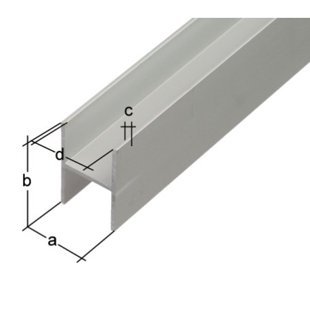 Profil h zaciskowy 2000x10,9x20,0x1,5