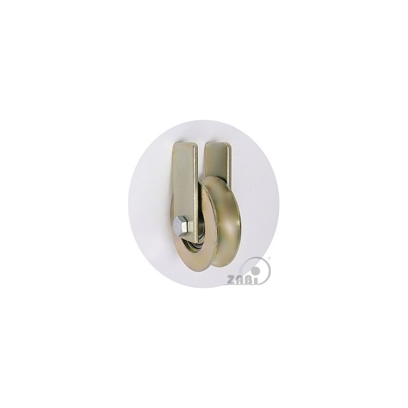 Rolka metalowa 79mm łożyskowana, na rurę 1/2'' rjrm-79-26