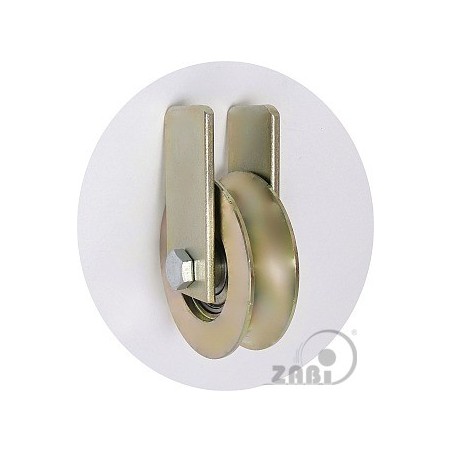 Rolka metalowa 79mm łożyskowana, na rurę 1/2'' rjrm-79-26