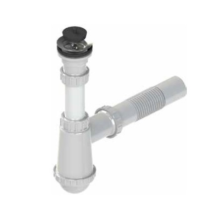 Syfon zlewozmywakowy 1 komora - sitko metalowe