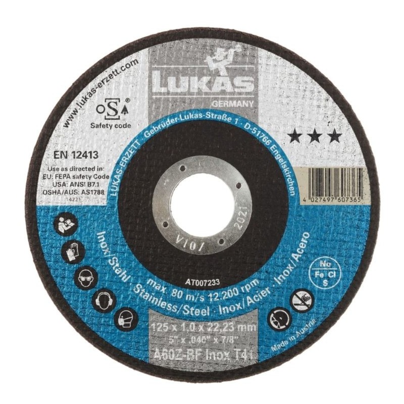Tarcza płaska t1a 125x1.0x22 a60z-bf progres inox hcs