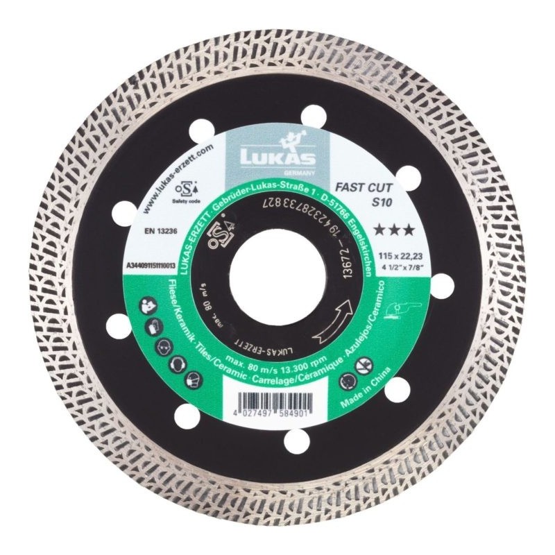 Tarcza diamentowa turbo fast cut s10 115x22x10