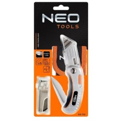 Nóż uniwer. Składany ostrze trap. + 5 ostrzy nyl. Etui