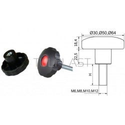 Pokrętło gwiazdkowe pok 03 fi 50 m8x38 pp  828