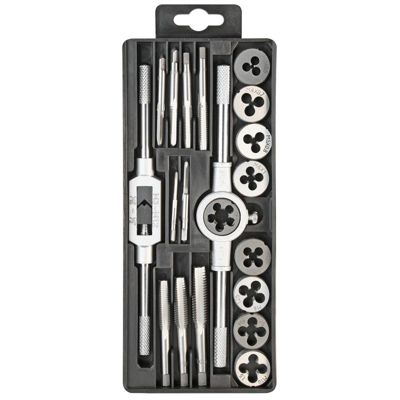 Komplet narzynek i gwintowników m3-m12 20części