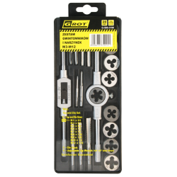 Komplet narzynek i gwintowników m3-m12 20części