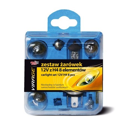 Zestaw żarówek 12v z h4 8 elem.