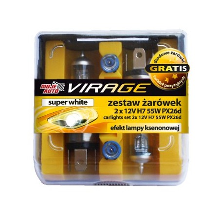 Zestaw żarówek super white 12v h7 55w  2 szt.