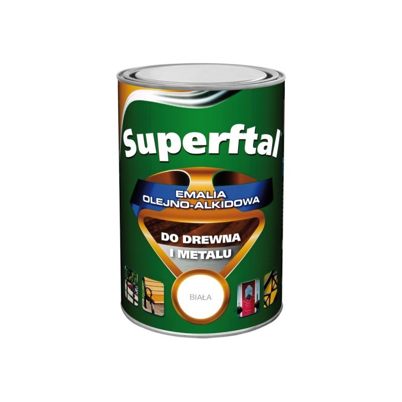 Emalia superftal do drewna i metalu szara 7015 0.8l
