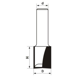 Frez trzpieniowy cnc premium prosty dwupłytkowy 8x30x8
