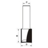 Frez trzpieniowy cnc premium prosty dwupłytkowy 8x30x8