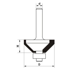 Frez trzpieniowy cnc premium fazujący 24,3x8x8 45st