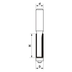Frez trzpieniowy cnc premium prosty dwupłytkowy 12x30x12