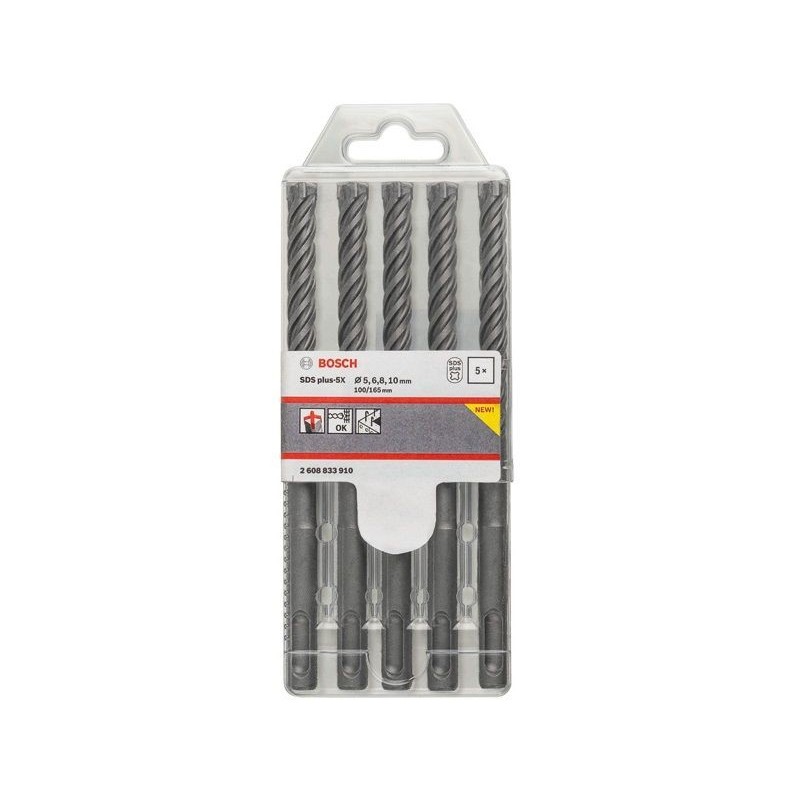 Zestaw wieteł do młotów sds plus-5x s 2x6/2x8/10x100/160mm