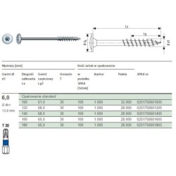 Wkręt talerzowy 6x100mm tx wirox spax