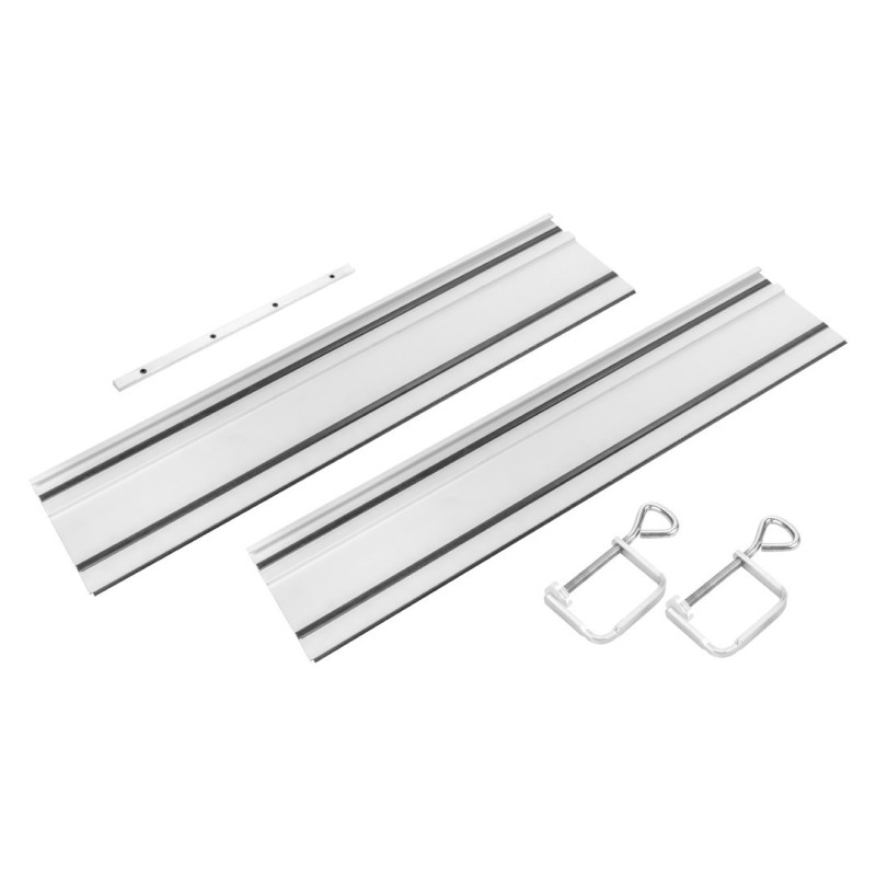 Szyny prowadzące 2x700mm 2 zaciski łącznik
