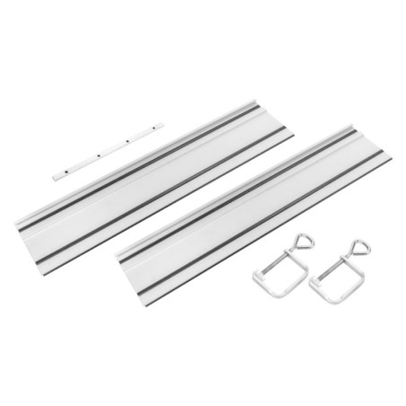 Szyny prowadzące 2x700mm 2 zaciski łącznik