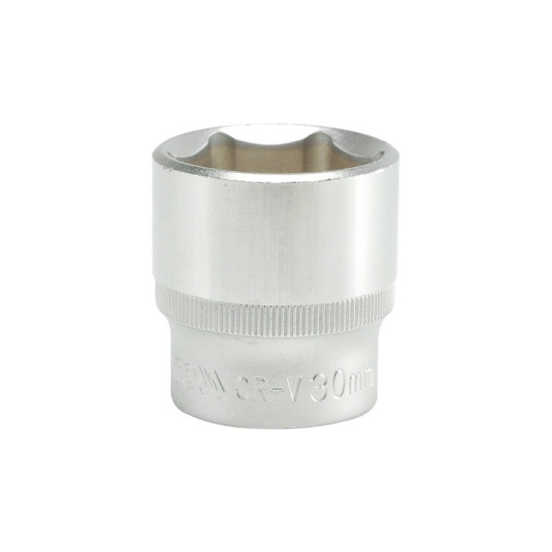Nasadka krótka 6-kątna chromowana 1/2'' 30mm