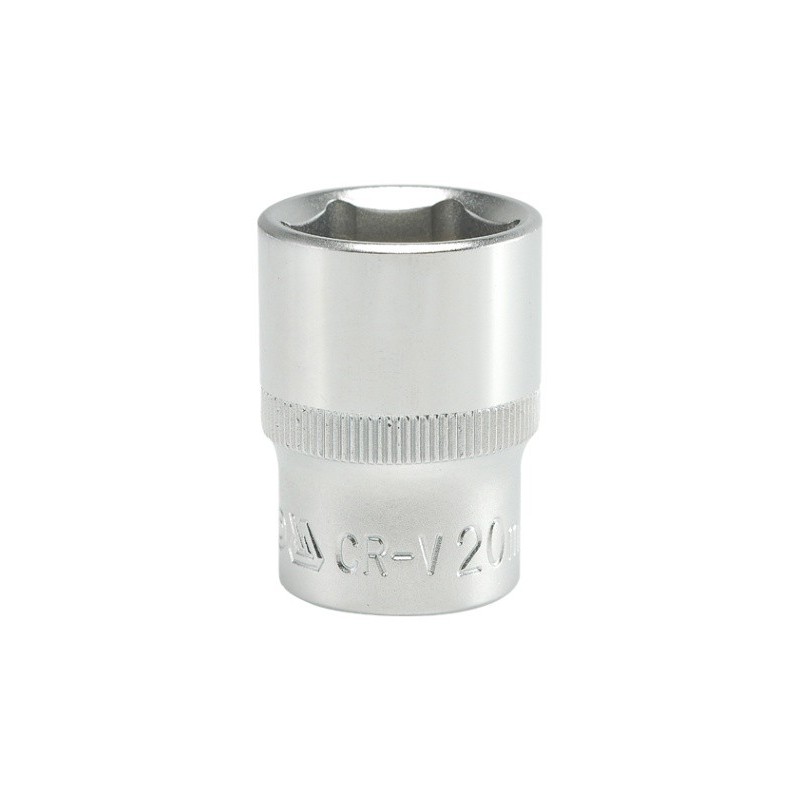 Nasadka krótka 6-kątna chromowana 1/2'' 20mm