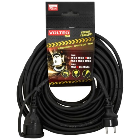 Przedłużacz heavy duty 30m przewód h05rr-f 3x1,5mm