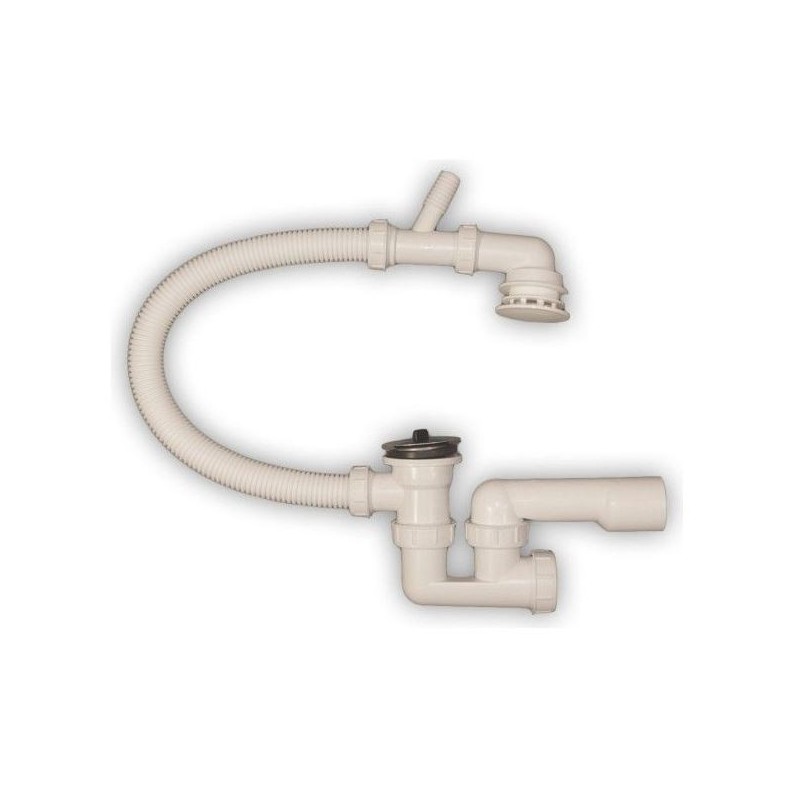 Syfon wannowy nadstropowy z wyjściem na pralkę , sitko met