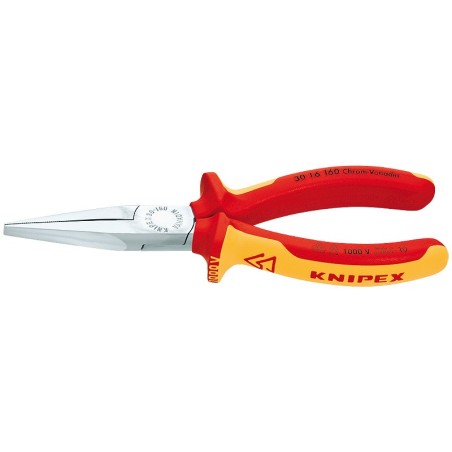Szczypce izolowane płaskie wydłużone 160mm