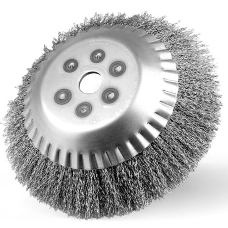 Szczotka do kos mechanicznych drut stal otwór 20mm fi200mm