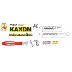 Kołek ramowy wszechstronny kaxdn 10x300mm nylon