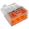 Szybkozłączka 3x0,5-2,5mm2 transparentna/pomarańczowy 10 szt