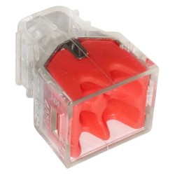 Szybkozłączka 4x0,5-2,5mm2 transparentna/czerwony 10 sztuk