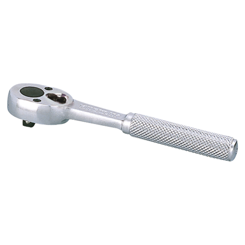 Grzechotka 1/4 140mm 45 zęby chrom, uchwyt metalowy, blokada