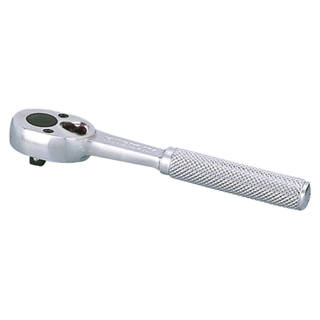 Grzechotka 1/4 140mm 45 zęby chrom, uchwyt metalowy, blokada