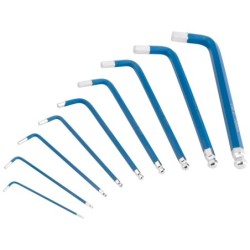 Komplet kluczy trzpieniowych hex i torx długie 18 sztuk