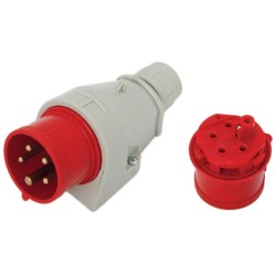 Wtyka izolacyjna stała 32a 400v 3p+z ip44