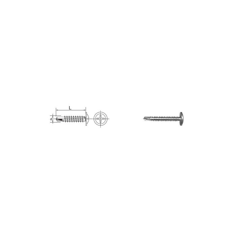 Wkręt samowiertny montażowy 4.2x13mm ral 7024