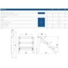 Schodki składane 70cm 3 stopnie 8123