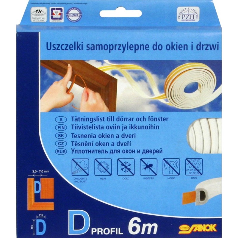 Uszczelka gumowa 6m  d biała