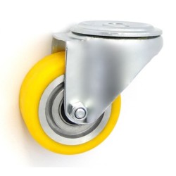 Koło aluminium-poliuretan 80mm obudowa z otworem a8p