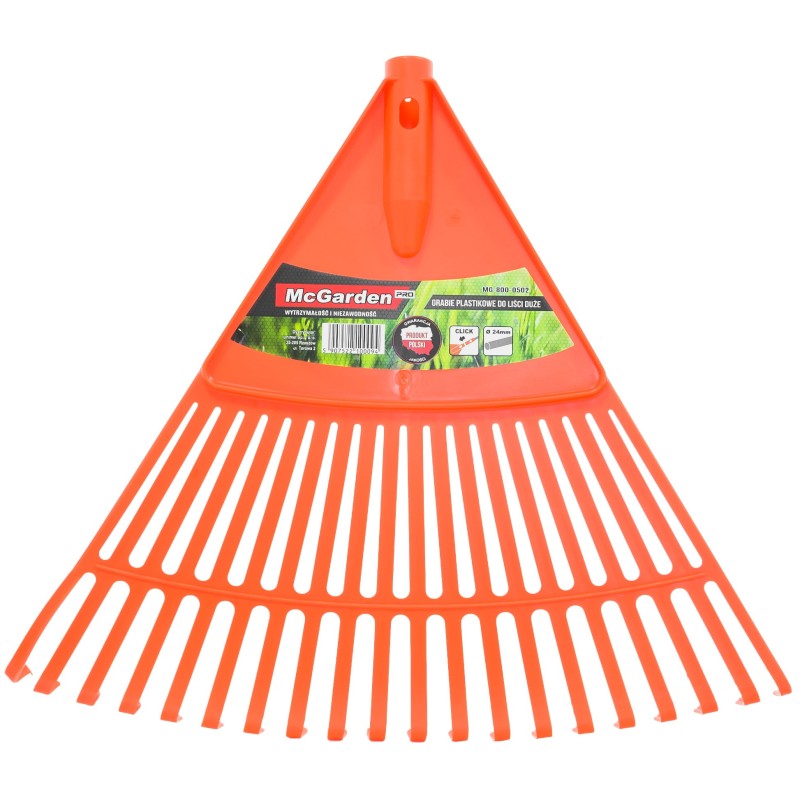 Grabie plastikowe do lisci duże z mocowaniem click