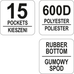 Torba narzędziowa 16'' z gumowym dnem