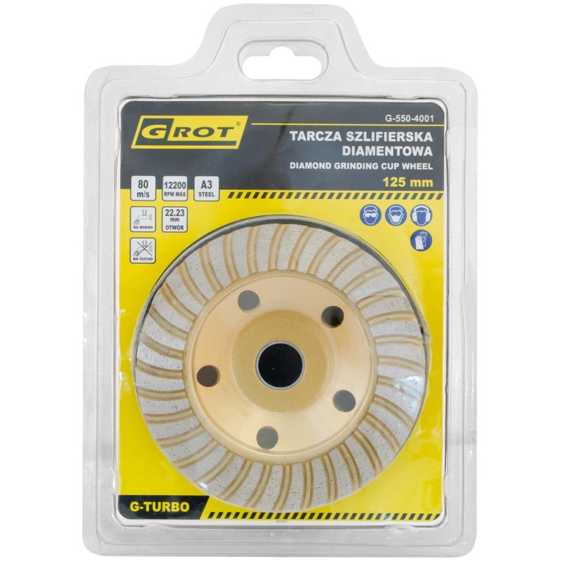 Tarcza szlifierska diamentowa g-turbo 125mm