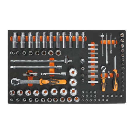 Zestaw narzędzi 98szt w miękkim wkł.profilowanym
