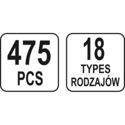 Komplet spinek samochodowych mazda 475szt