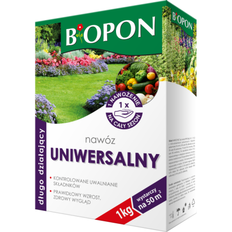 Nawóz, długo działający uniwersalny granulat karton 1kg