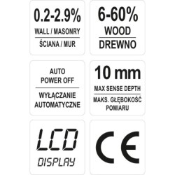 Wilgotnościomierz do drewna i materiałów budowlanych